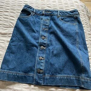 LOFT Blue Pencil Skirt Knee-Length Casual